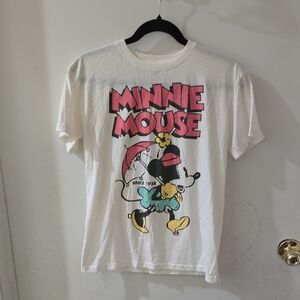 Disney White Minnie Mouse Short Sleeve Tee